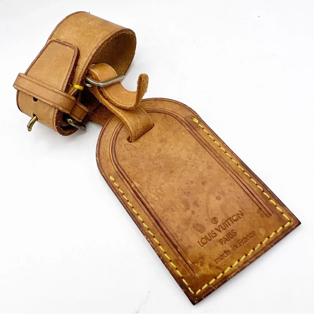 Louis Vuitton Poignet and Luggage Tag Set in Vachetta Leather Authentic